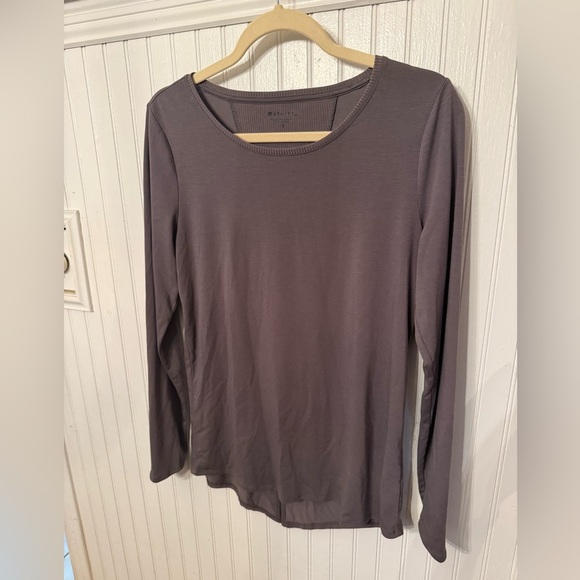 Athleta Split Back Long Sleeve Workout Small Top - Picture 1 of 5